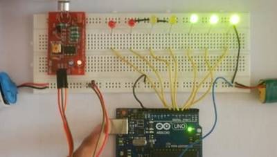Arduino Vu Meter Using A Sound Sensor