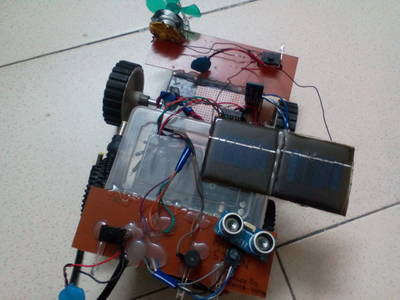 Simple bluetooth car with ultrasonic parking siren