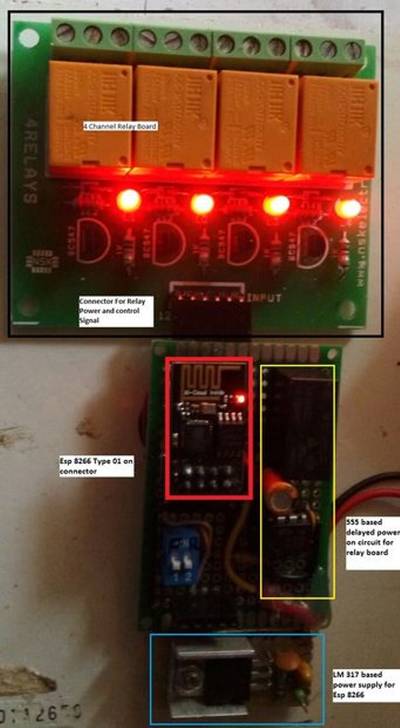 Low Cost 4 channel Wifi switch (IOT Application)
