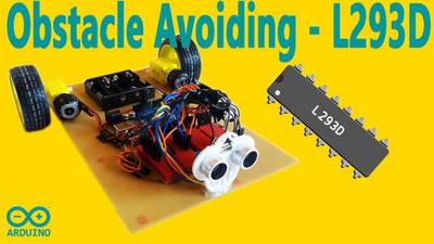 Arduino - Obstacle Avoiding Robot (with L293D)
