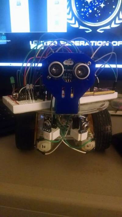 Snake Vision Robot using two MLX90614 No Contact Temperature Modules