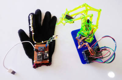 Hand Gesture Controlled Robotic Arm with Arduino