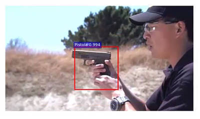 A new artificial intelligence based system warns when a gun appears in a video