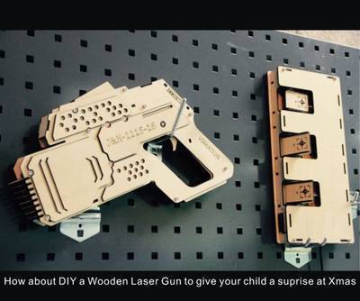 DIY a Wooden Laser Gun As a Xmas Present for Your Child