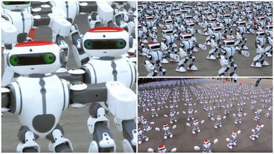 Watch 1,069 dancing robots break world record