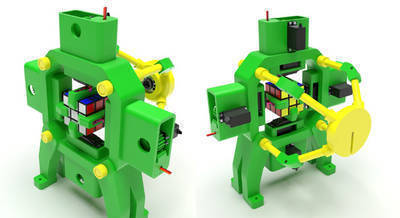 3D-Printable Rubik's Cube Solving Robot