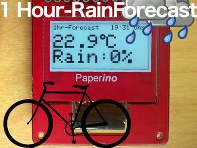 ePaper-Based Local Rain Forecast for Fair Weather Cyclists