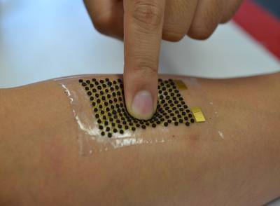 Stretchable biofuel cells extract energy from sweat to power wearable devices
