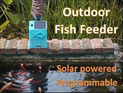 Outdoor Fish Feeder - Solar Powered