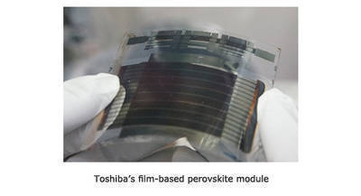Toshiba Achieves World's Highest Conversion Efficiency in 5 cm X 5 cm Film-based Perovskite Solar Cell Mini-modules