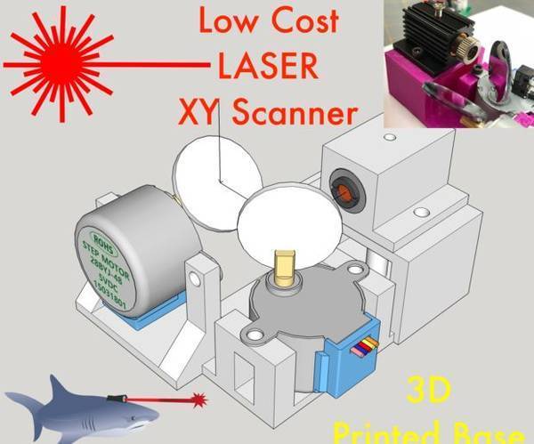 3D Printed Laser XY Scanner - Draw, Cut, Engrave, or Scan