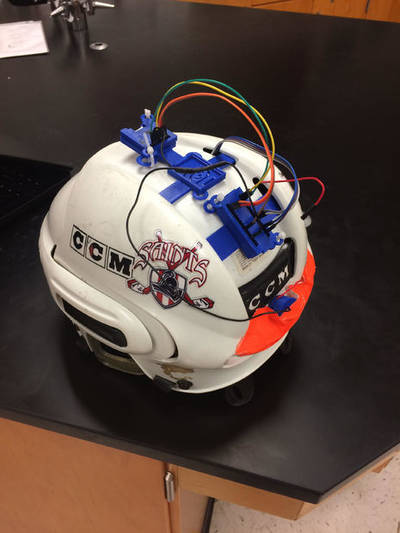 Acceleration Measuring Helmet