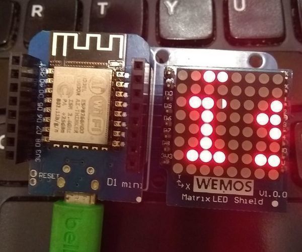 Simple Moving Message WIFI Display Using MQTT and D1 Mini