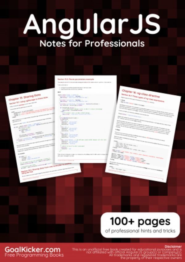 AngularJS Notes for Professionals book