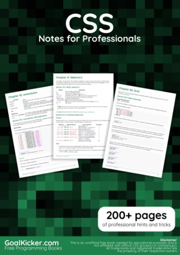 CSS Notes for Professionals book