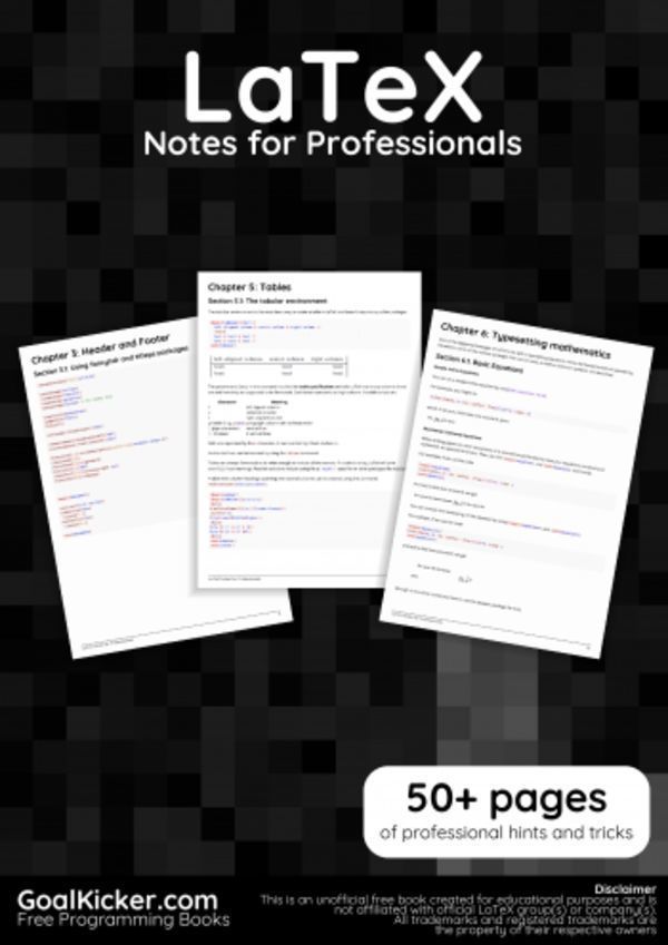 LaTeX Notes for Professionals book