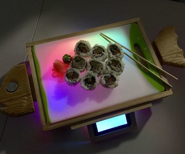 Neopixel Light Up Sushi Serving Board