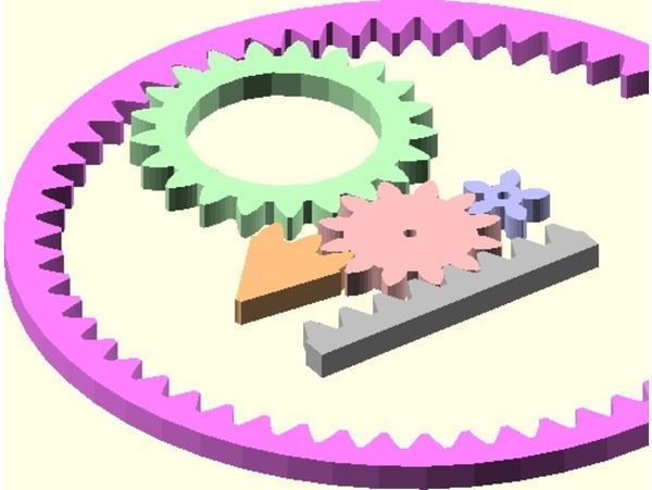 Public Domain Involute Parameterized Gears: Powered Up