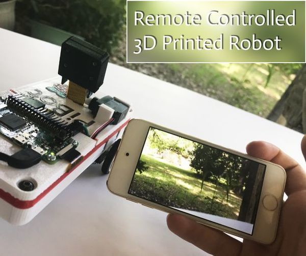 3D Printed Raspberry Pi Zero Robot