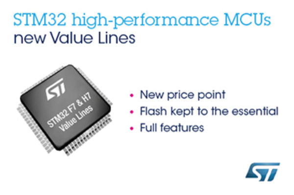 New High- and Very-High-Performance STM32 Value Lines from STMicroelectronics Boost Real-Time IoT-Device Innovation