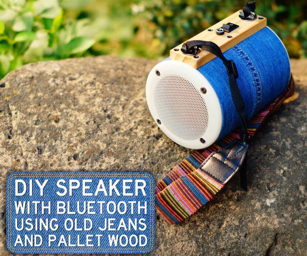 DIY Bluetooth Speaker From Old Jeans and Pallet Wood
