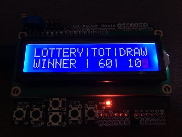 Lottery Winner: Non-Repeating Random Numbers for Arduino