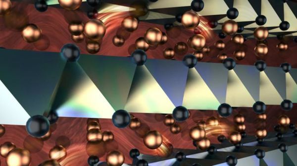 Copper Ions Flow Like Liquid through the Frozen Atomic Network of a Crystal
