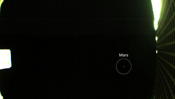 NASA's First Image of Mars from a CubeSat