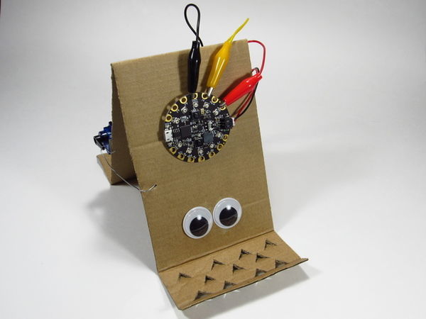 Cardboard Circuit Playground Express Inchworm Robot