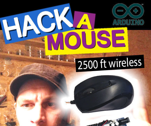 Hack a Mouse With Arduino. 2500 Ft Wireless. PS/2