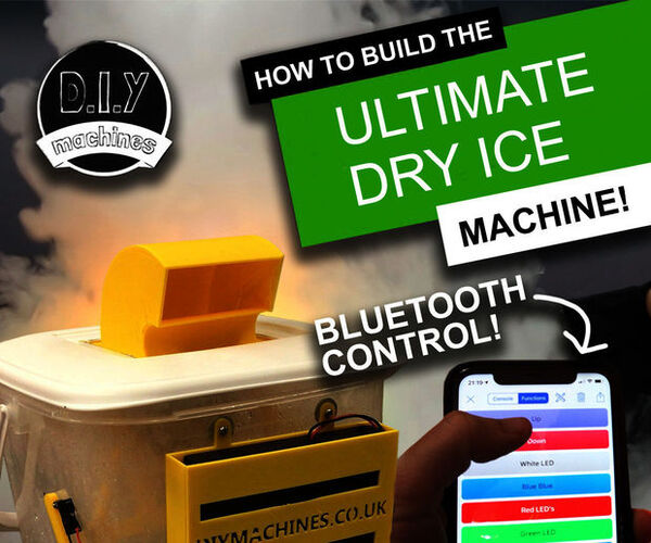 Ultimate Dry Ice Machine - Bluetooth Controlled, Battery Powered and 3D Printed.