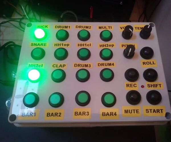 Arduino MIDI Rhythm Section Sequencer