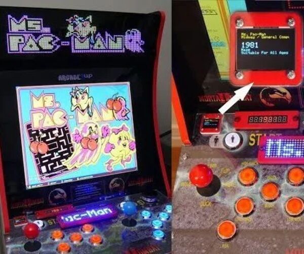 Arcade1Up Mod With LED Marquee and Sub-Displays