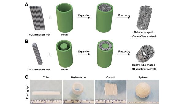 Nanofiber Membranes Transformed Into 3D Scaffolds