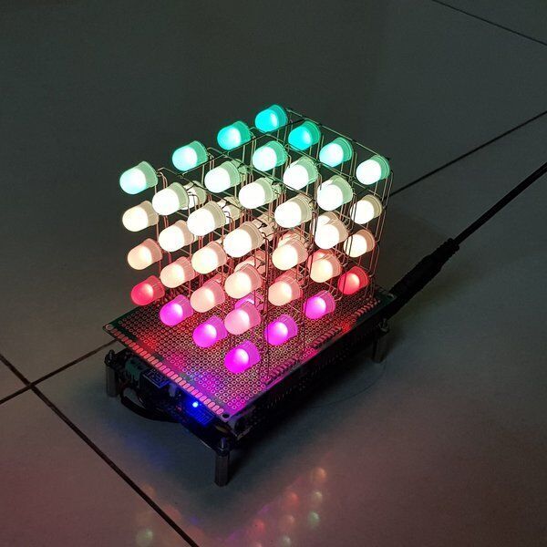 ESP-01 CONTROL RGB LED CUBE 4x4x4