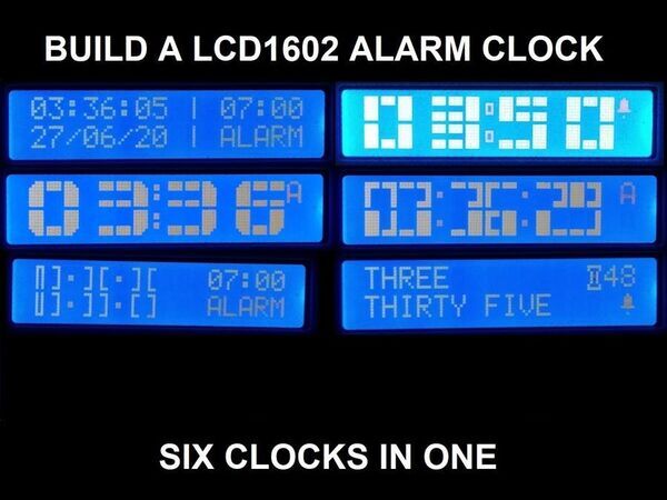 LCD Alarm Clock with many faces