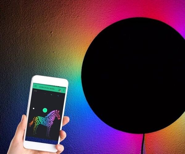 DIY Rainbow Eclipse Wall Light