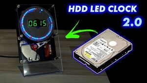 AMAZING IDEA Led clock 2.0 with broken HDD