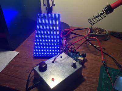 An LED panel controlled by your guitar! (or other audio source)