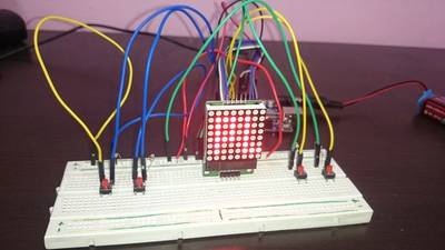 Ping Pong in Arduino, with MAX7219