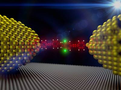 Efficient electricity traffic lights made from a single molecule