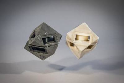 3-D-PRINTED ROBOTS WITH SHOCK-ABSORBING SKINS