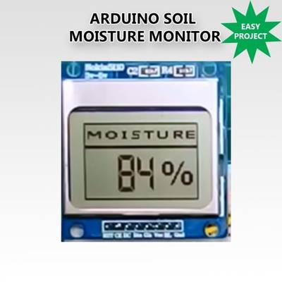 DIY Soil Moisture Monitor with Arduino and a Nokia 5110 Display