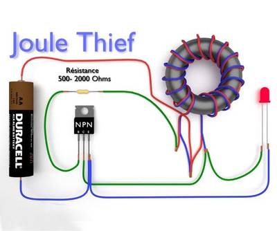 How to make a joule thief - Boost Converter