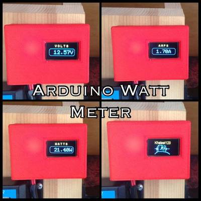 3D Printed Arduino OLED Watt Meter