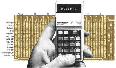 Reversing Sinclair's amazing 1974 calculator hack - half the ROM of the HP-35