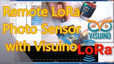Arduino and Visuino: Long Distance Remote Light Sensor With RFM95W/RFM98W Makerfabs LoRa Shields