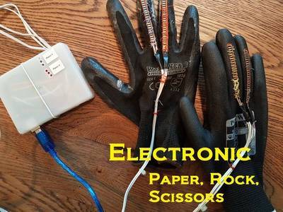 Electronic Paper Rock Scissors Game