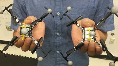 Virtual Top Hats Allow Swarming Robots to Fly in Tight Formation