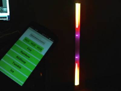 120cm Neopixel LED Bar - 3x VU Meter + Other Light Effects - Arduino - Bluetooth